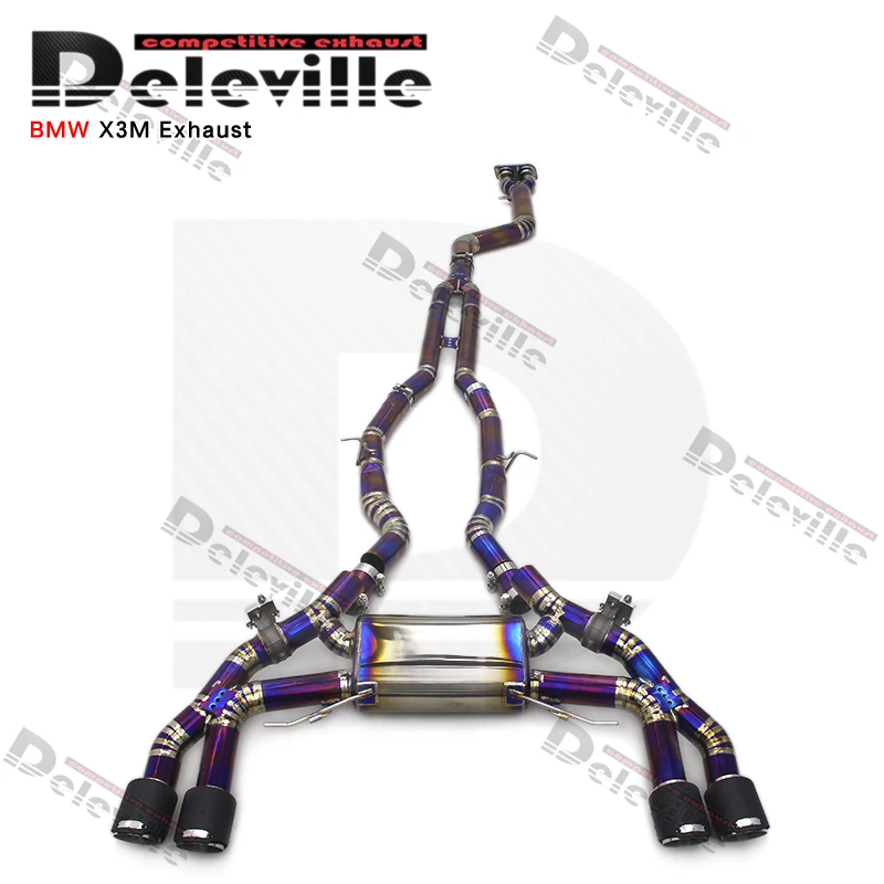 Performance Titanium Catback for BMW X3M/X4M F97/F98 3.0T 2019-2023 Single Mid Pipe Valvetronic Muffler Catback Exhaust System