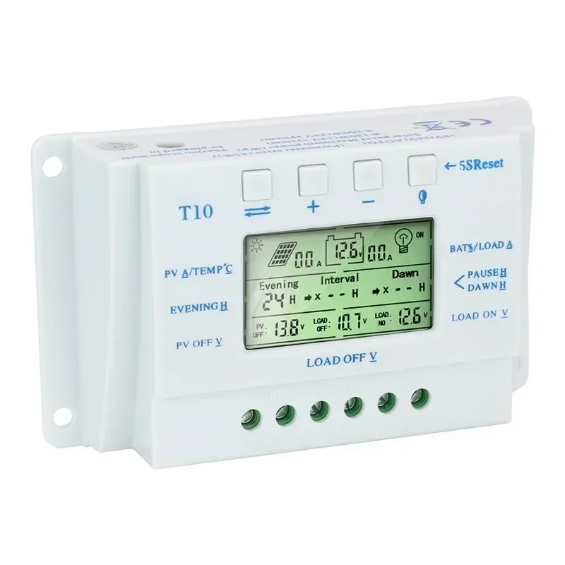 20/30/40 12V/24V LCD MPPT Solar Panel Regulator Charge Controller 3 Timer Solar Panel Stabilizer 16*9.5*5cm Measurement Inspecti