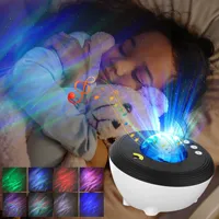 Smart home star night light lamp led RGBW nebula music TUYA app laser wave galaxy projector for bedroom