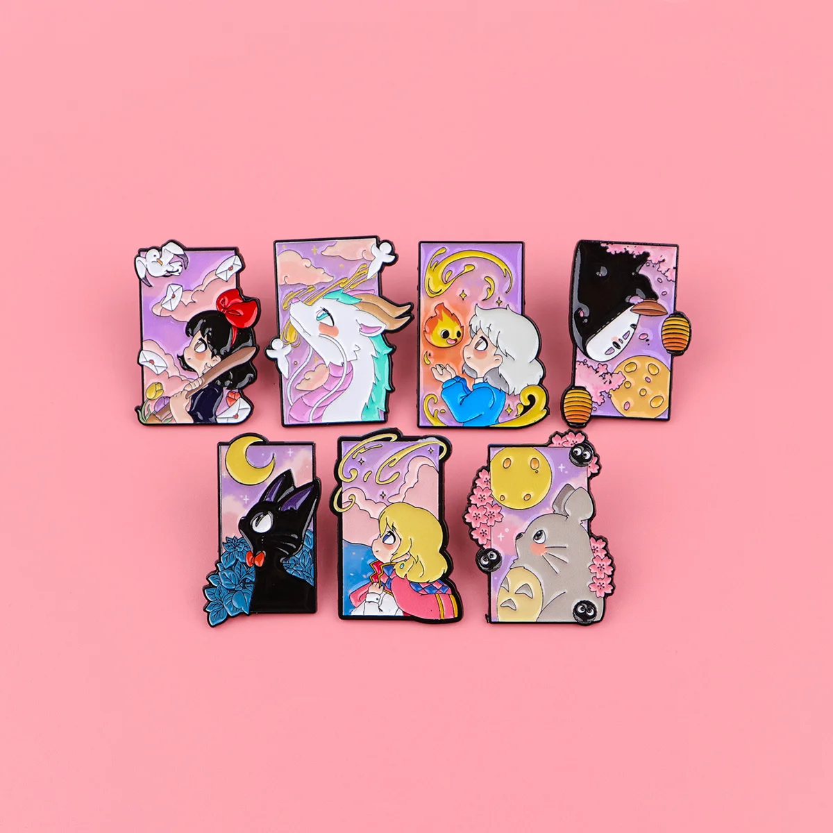 6pcs Cute Enamel Pin Set Cartoon Brooch For Coat Women Brooches Fashion Lapel Badges Jewelry Gift Cosplay Accessories