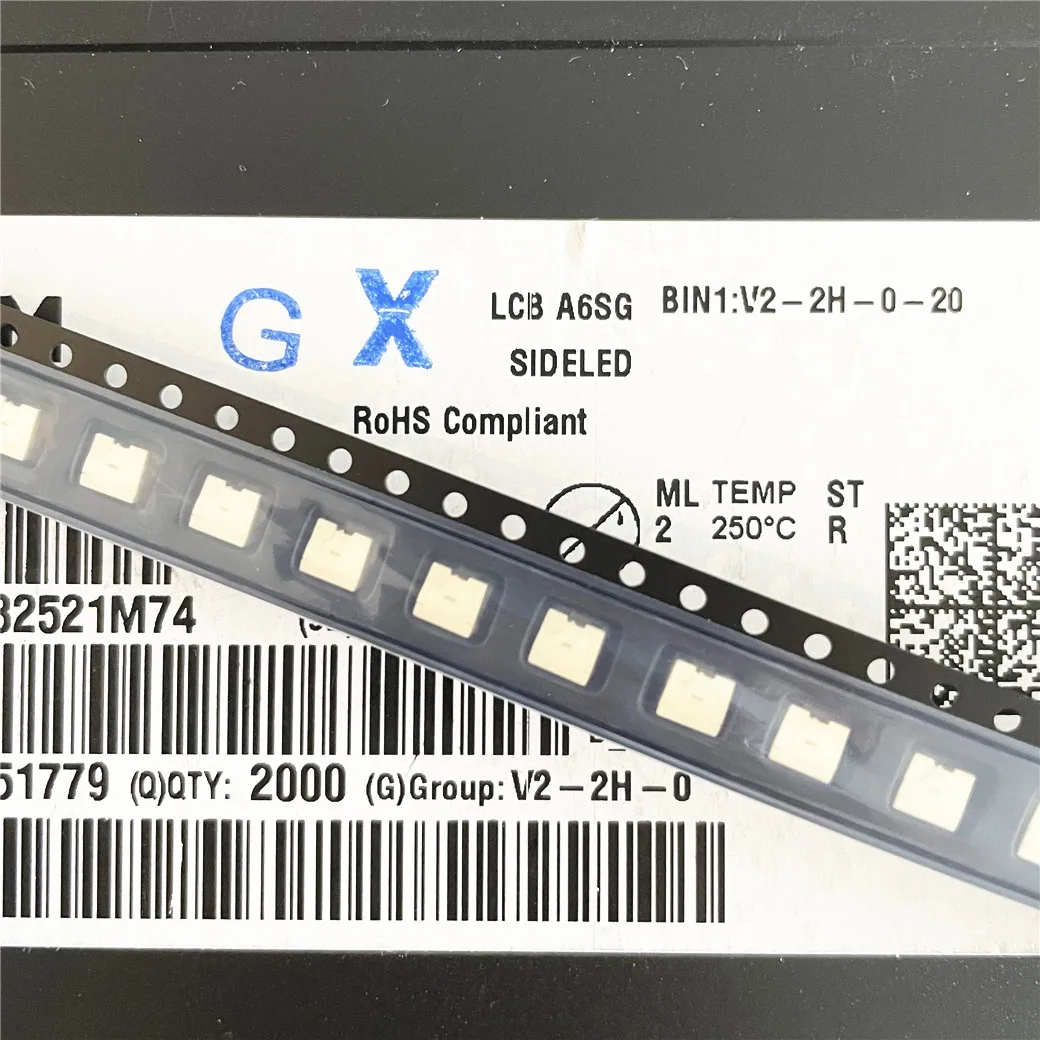 20PCS, LCB A6SG-V1AB-2J8L, LCBA6SG, 20mA 3.0V, 710-1800mcd, 4040 SIDE-EMITTING SMD LED, ICE BLUE