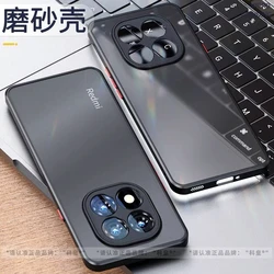For Poco X7 5G Case Matte Clear Cover For Xiaomi Redmi Note 14Pro Plus X 7 X7Pro Armored PC + TPU Transparent Protective Bumper