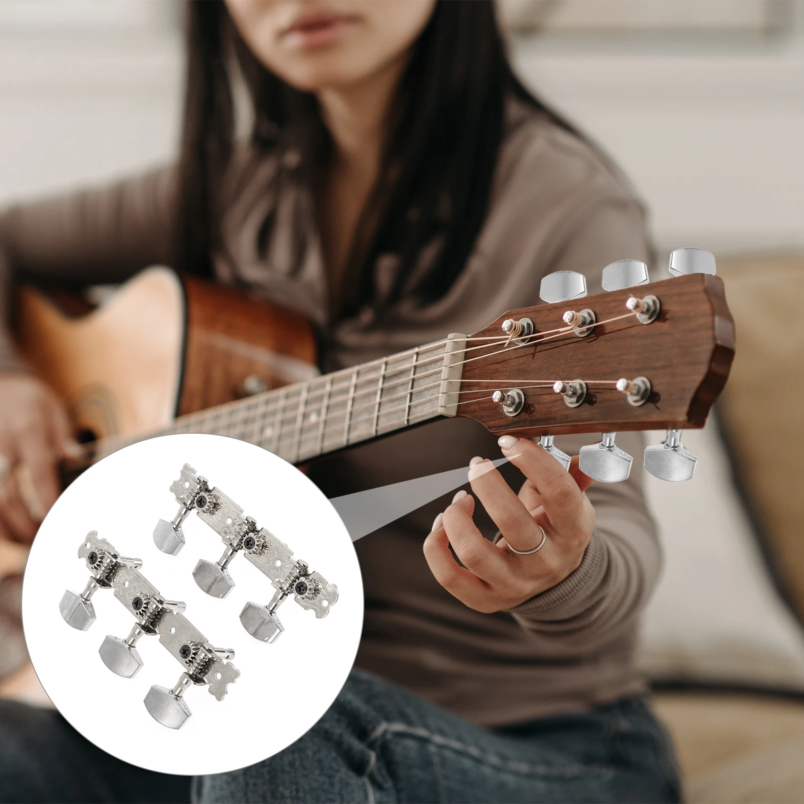 

1 set Tuning Replacement Professional Part Guitar Head Knobs Durable Plastic Tuners Professional Guitar Parts Accessories