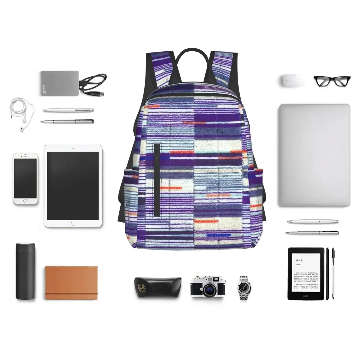 

Elizabeth Line Underground Moquette Seat Cover Backpack Student Boys Girls BookBag Kids Computer Shoulder Bags for Men Women