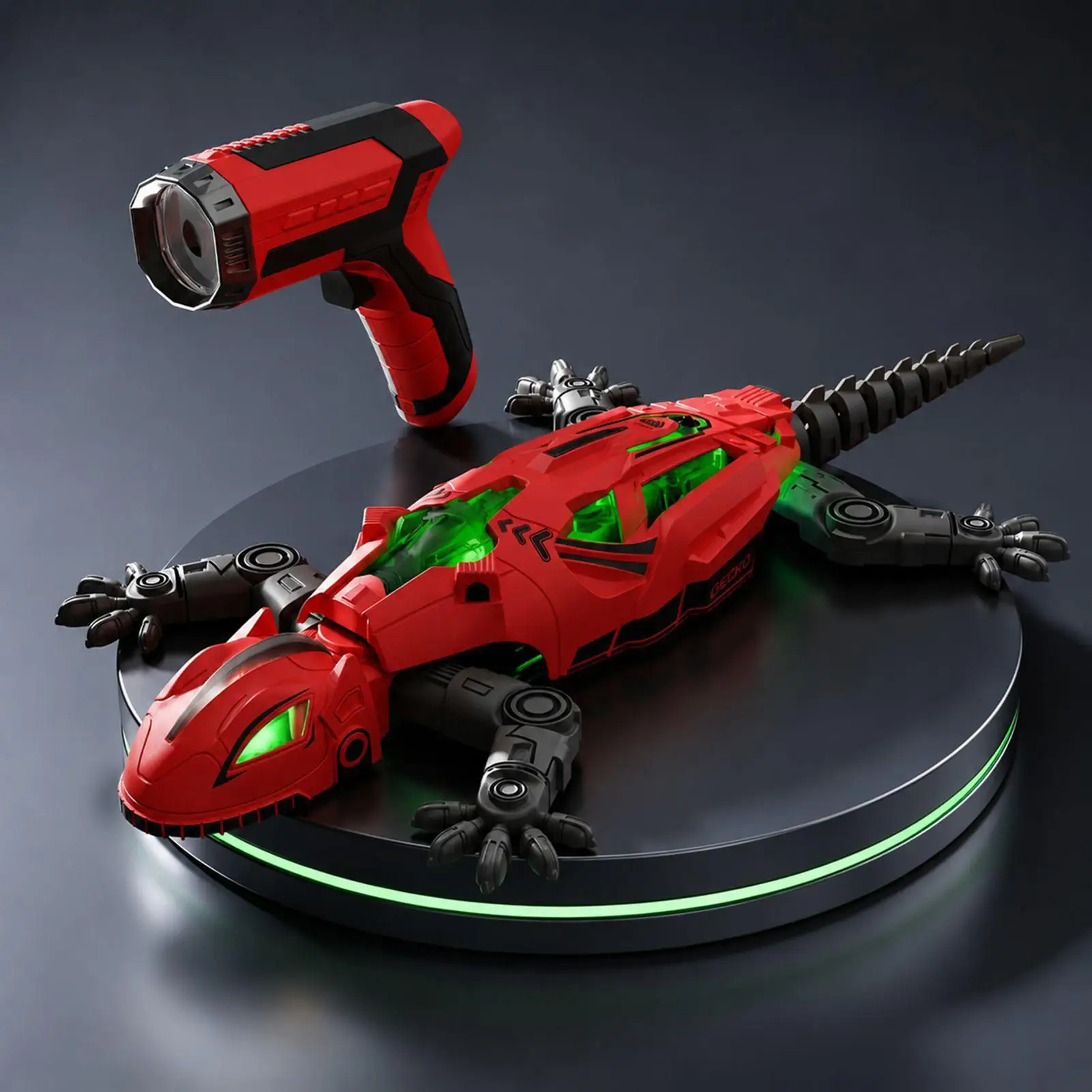 Infrared Tracking Wall Climbing Gecko Glow-in-the-Dark Lizard Wall Climber 360 Rotating Electric Reptile Robot for Children Birt