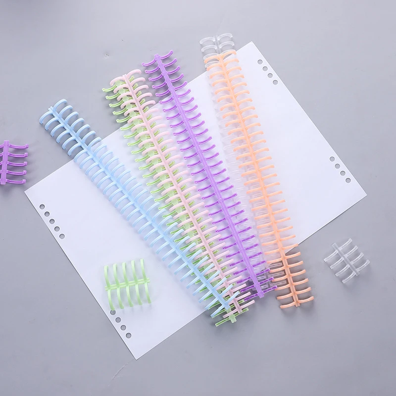10Pcs 30 Holes Circles Ring Loose-leaf Book Album Binder Spiral Binding Clips Random Color