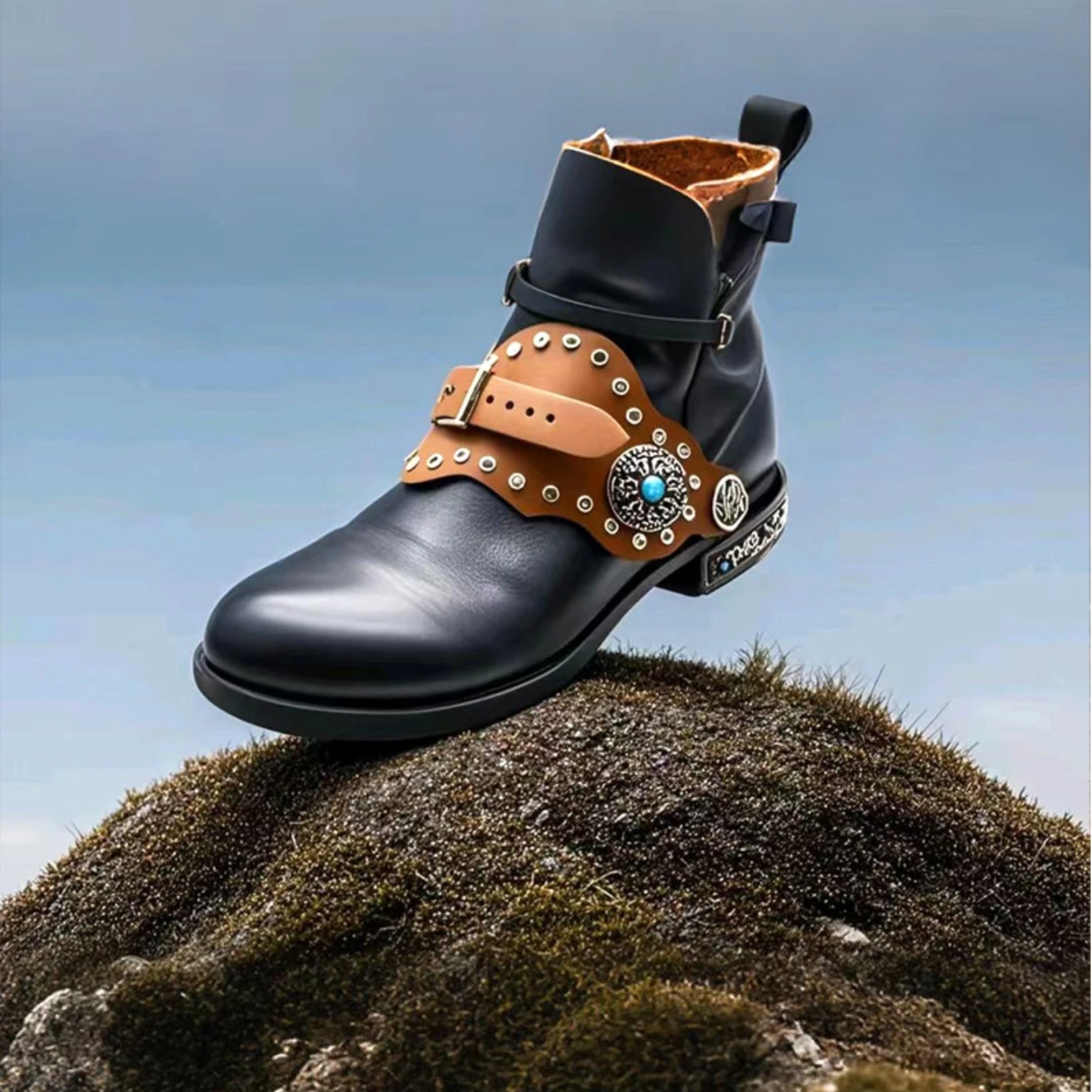 correias-de-espora-ocidentais-com-tachas-decorativas-correias-de-espora-em-imitacao-de-couro-esporas-ocidentais-para-cavalos-ornamento-central-azul-esporas-para-botas-de-cowboy