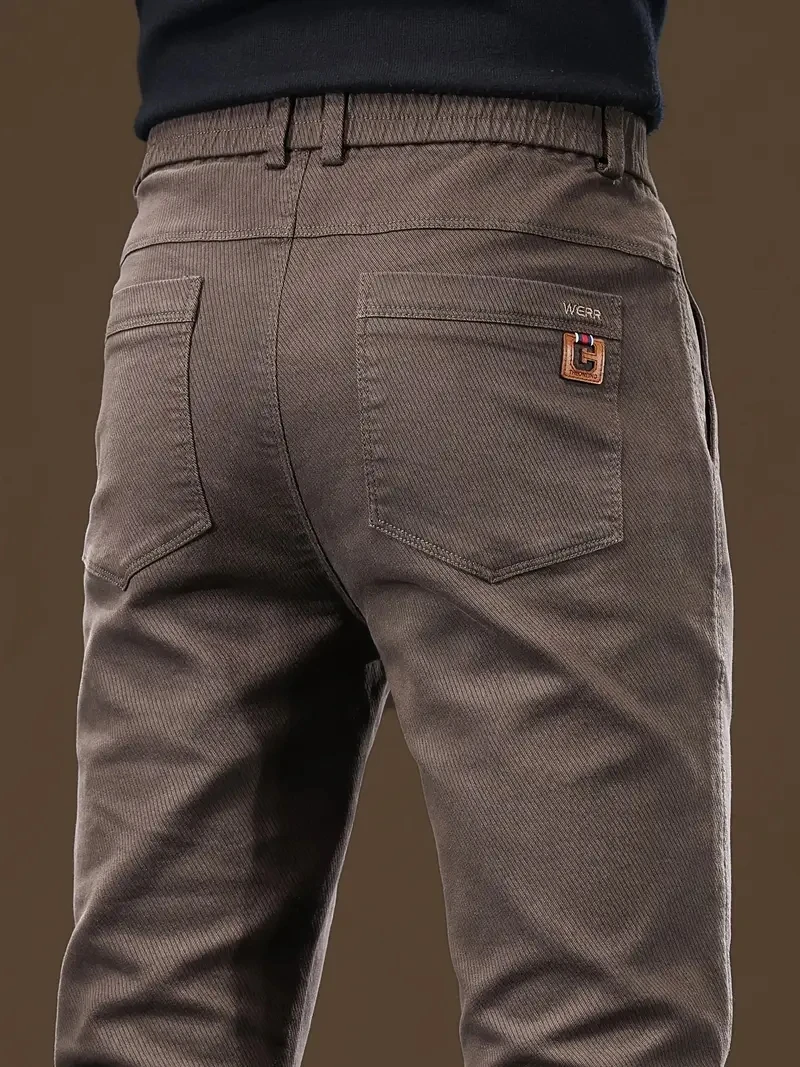 

New Design Spring Autumn Korean Fashion Men's Casual Pants Regular Elastic Slim Business Work Pants Men Breathable Trousers