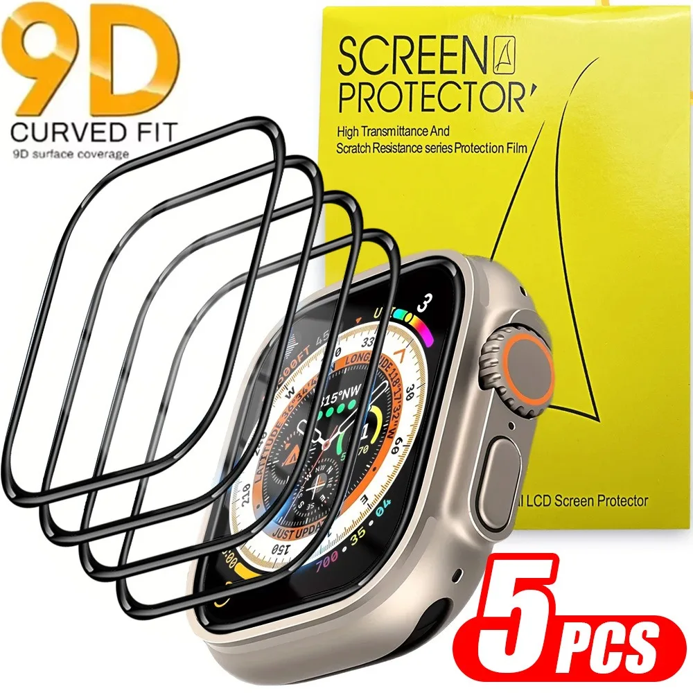 

Защитная пленка для экрана Apple Watch Ultra 3 2 1 49 мм 9D изогнутая PMMA HD пленка против царапин для IWatch Ultra3 Ultra2 49 мм, не стекло