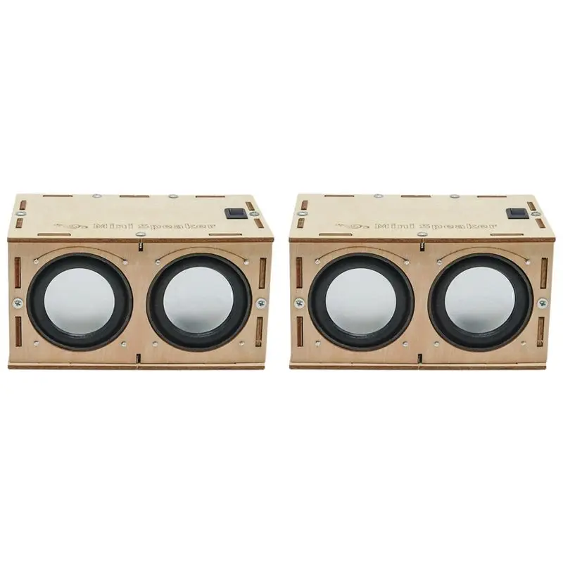 

2X DIY Bluetooth Speaker Box Kit Electronic Sound Amplifier Builds Your Own Portable Wood Case Bluetooth Speaker Sound