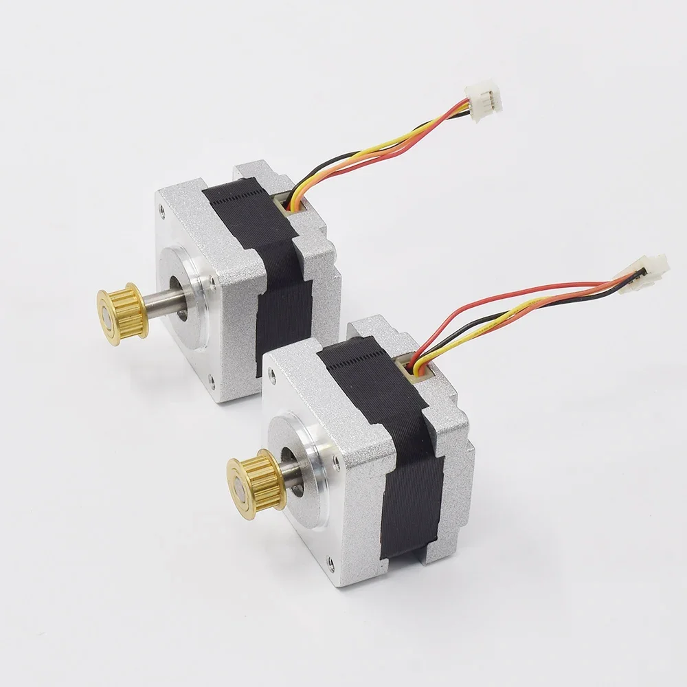 1PC 14H33HM NEMA 14 Micro 35MM Hybrid Stepping Motor 2-Phase 4-Wire 6.5 Ohms 5mm Shaft Pulley Gear for 3D Printer CNC Robot