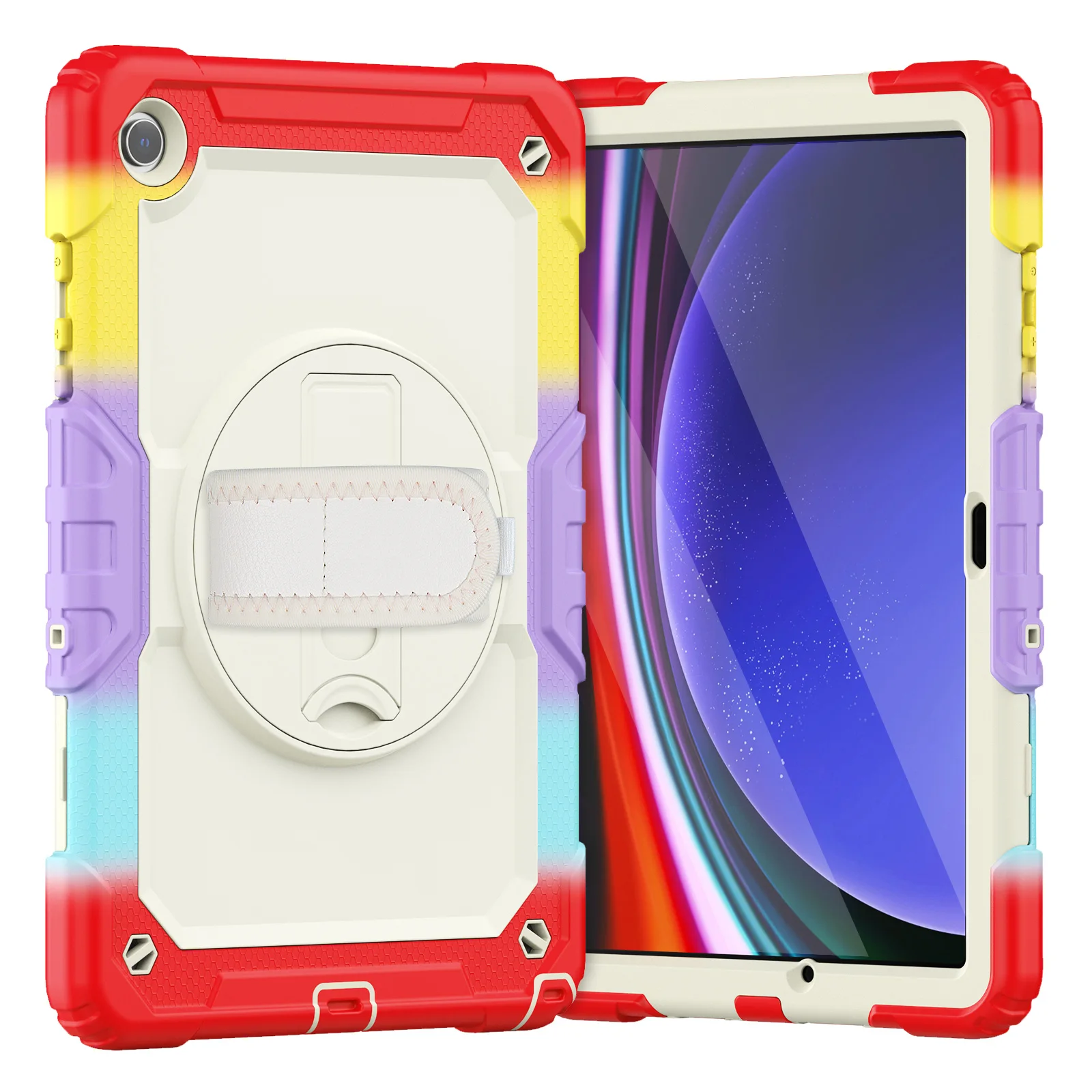 

Hybrid Stand Case For Samsung Galaxy A9 Plus 2023 11.0" SM-X210 SM-X215 SM-X216B SM-X218U Heavy Duty Cover With Screen Protector