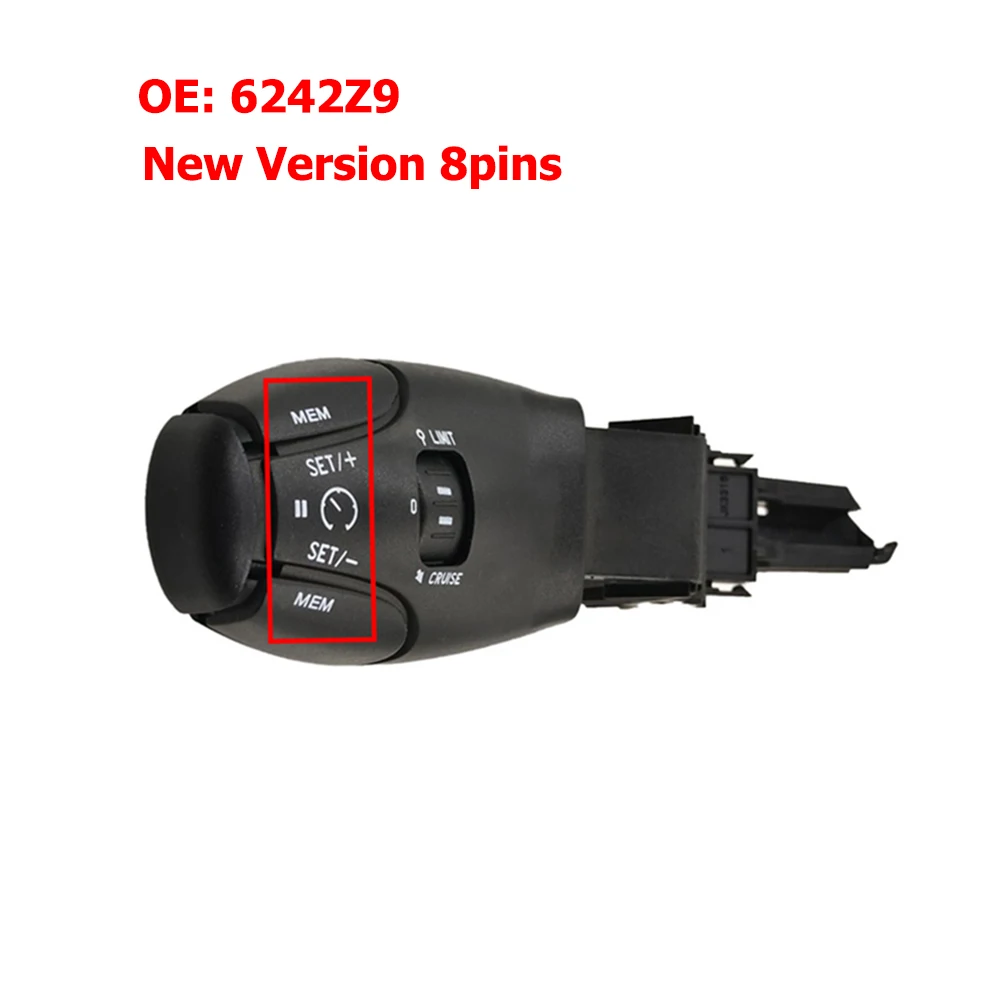 6242.Z9 6242Z8 Car Accessories For Peugeot 307 308 408 206 207 301 3008 for Citroen C2 Cruise Control Switch 6242Z9 96637159XT