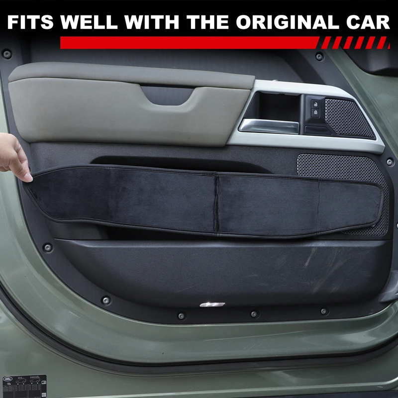

Car Door Anti-Kick Pad for 2020-2025 Land Rover Defender 110 Accessories Velvet Sticker Trim Side Door Sill Protector Cover