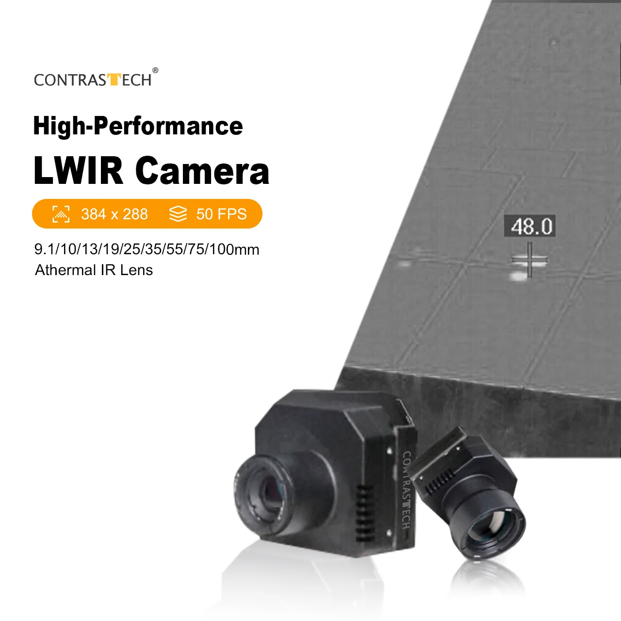 Industrial Grade Sensor 25-75mm Continuous Zoom Lens Long-Range Nigh Vision 640x512 Thermal Imaging Gimbal Camera