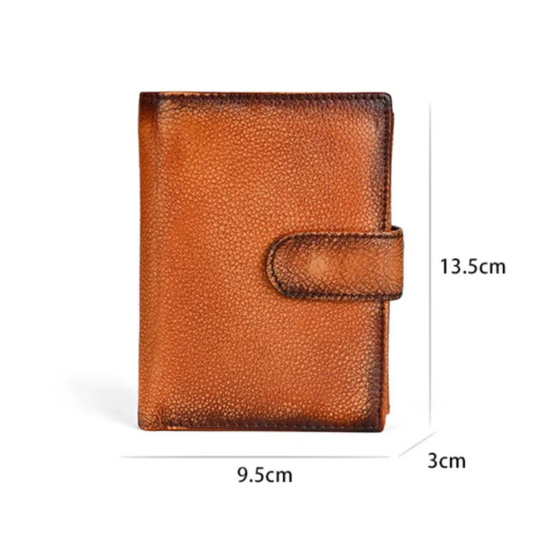 MOTAORA Genuine Leather Bifold Wallet for Men Women Vintage Cowhide Coin Purse Card Holder Money Bag Slim Short Wallets 2025 NEW