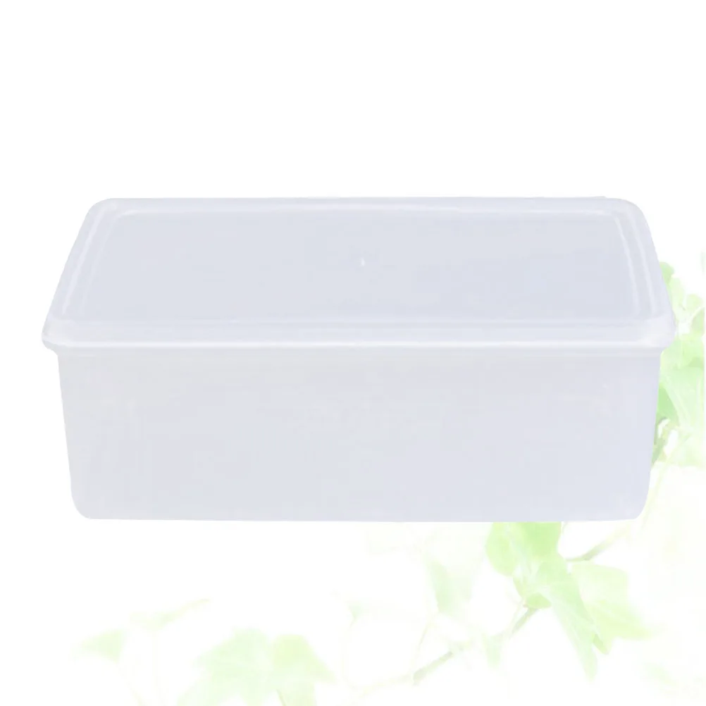 

2.1L Single Layer Plastic Crisper Rectangular Transparent Storage Box for Food Freshness Home Kitchen Dry Holder