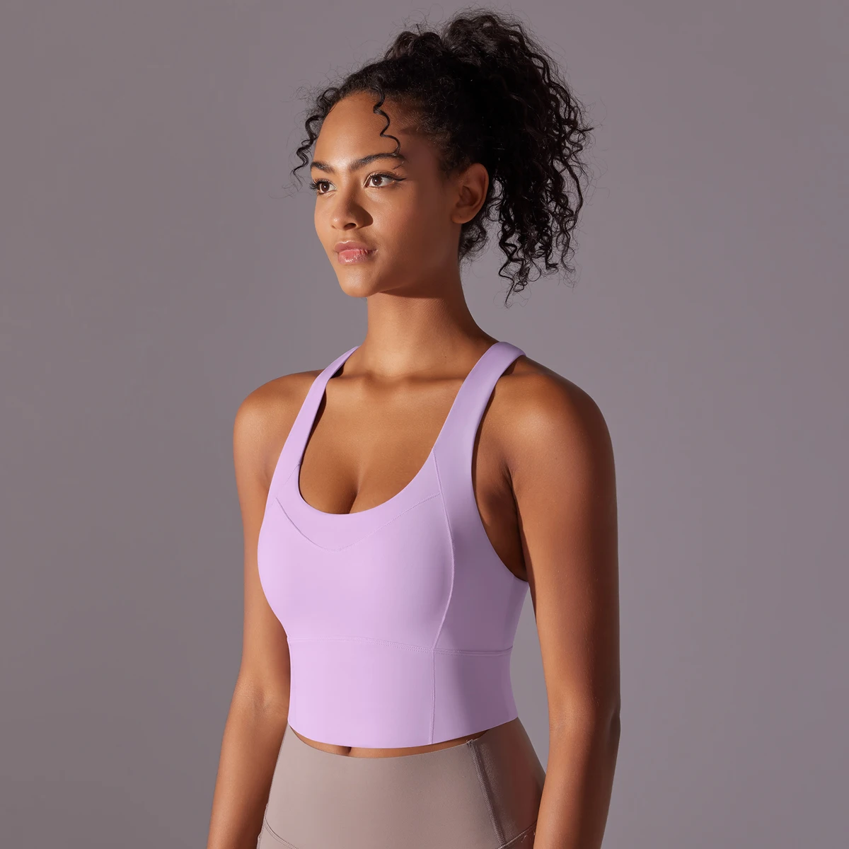Nylonowy seksowny damski biustonosz sportowy Top damski Obcisły elastyczny biustonosz sportowy do jogi Crop Top Odzież do jogi Rozciągliwa damska