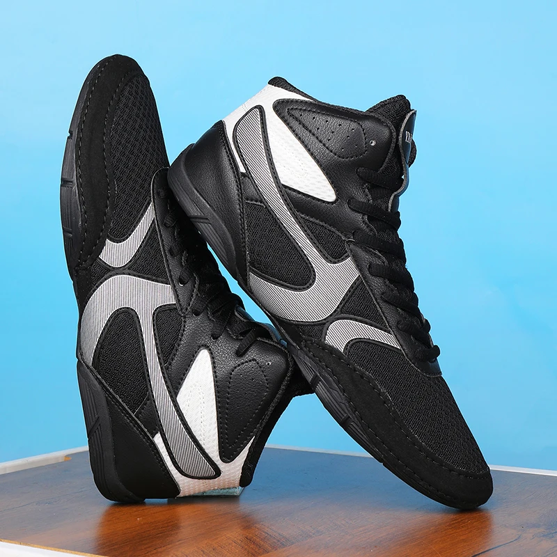 Unisex High-End Professional Boxing Shoes for All Seasons Wrestling Gymnastics Fitness Training Martial Arts Combat Boots