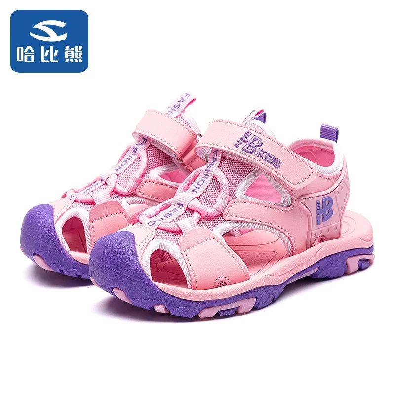 

Kid's Sports Sandals Children's Solid Sandal New Summer Kids Fashion Pink Footwears Soft Shoes Casual Rubber Sole Sandals
