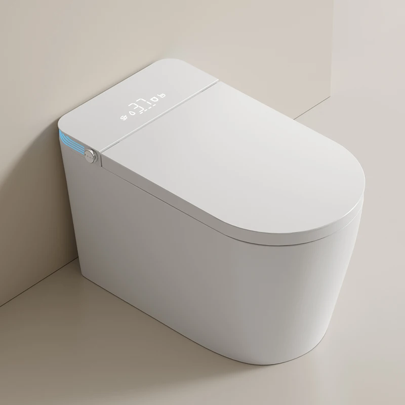 

Высококачественный электрический умный унитаз, керамический унитаз, удлиненная чаша для ванной комнаты, напольный унитаз с автоматическим смывом, биде, дистанционная функция