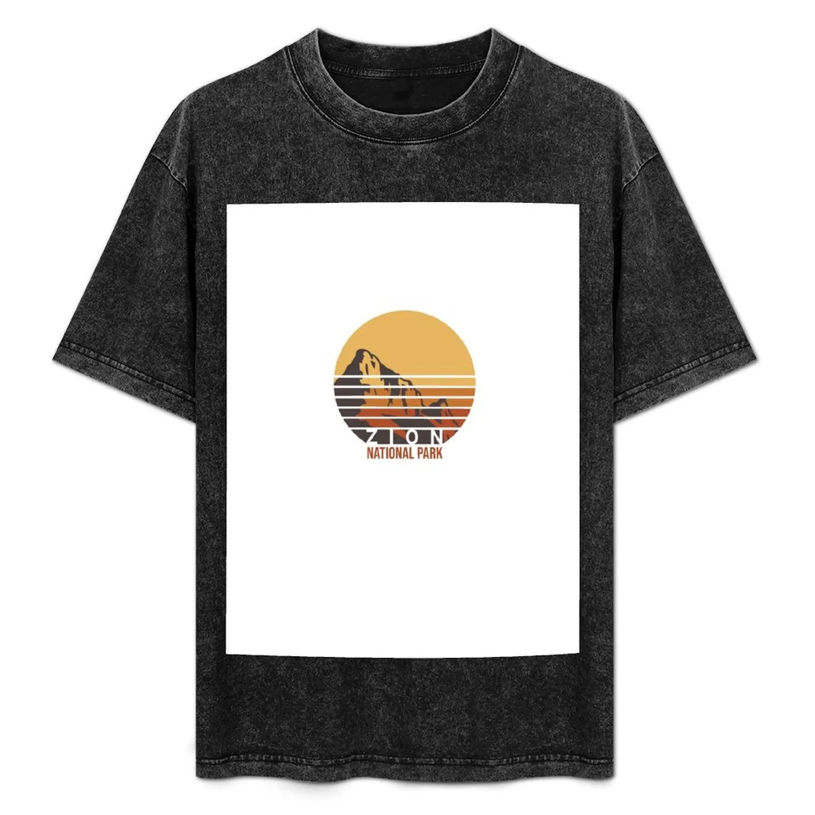 Zion National Park Vintage Sunset Travel T-Shirt Plus Size All Match Tee Shirt