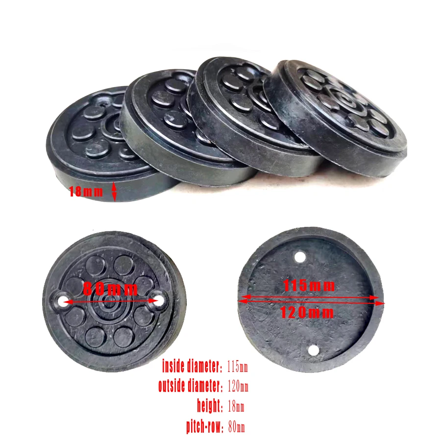 Universal 4Pcs 120mm Round Rubber Arm Pads lift pad Rubber Arm Pad fit For Auto Lift Car Auto Truck Hoist