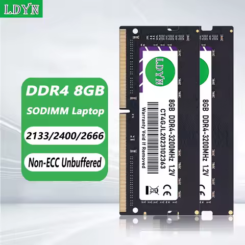 LDYN DDR4 8GB Laptop Memory Ram PC4 17000 19200 21300 1.2V 260Pin Non-ECC Sodimm 2133 2400 2666Mhz Notebook Memories Ram