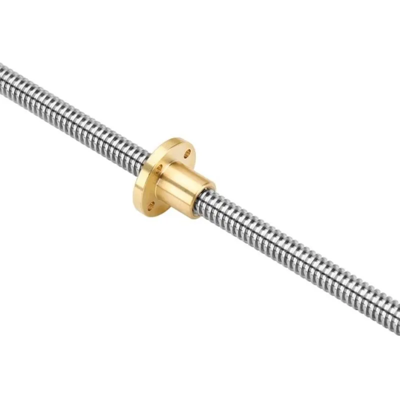 304 Stainless Steel T12 Lead Screw Thread 12mm Lead 2mm 4mm 8mm 10mm 12mm 14mm Length 50mm to 1000mm with Nut CNC 3D Printer