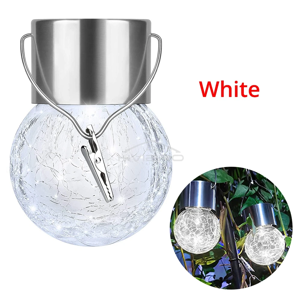 Solar Lights LED Tree Hanging Lamp Decorative Landscape Glass Chandeliers Waterproof Outdoor Garden Villas Ultra Bright Lighting