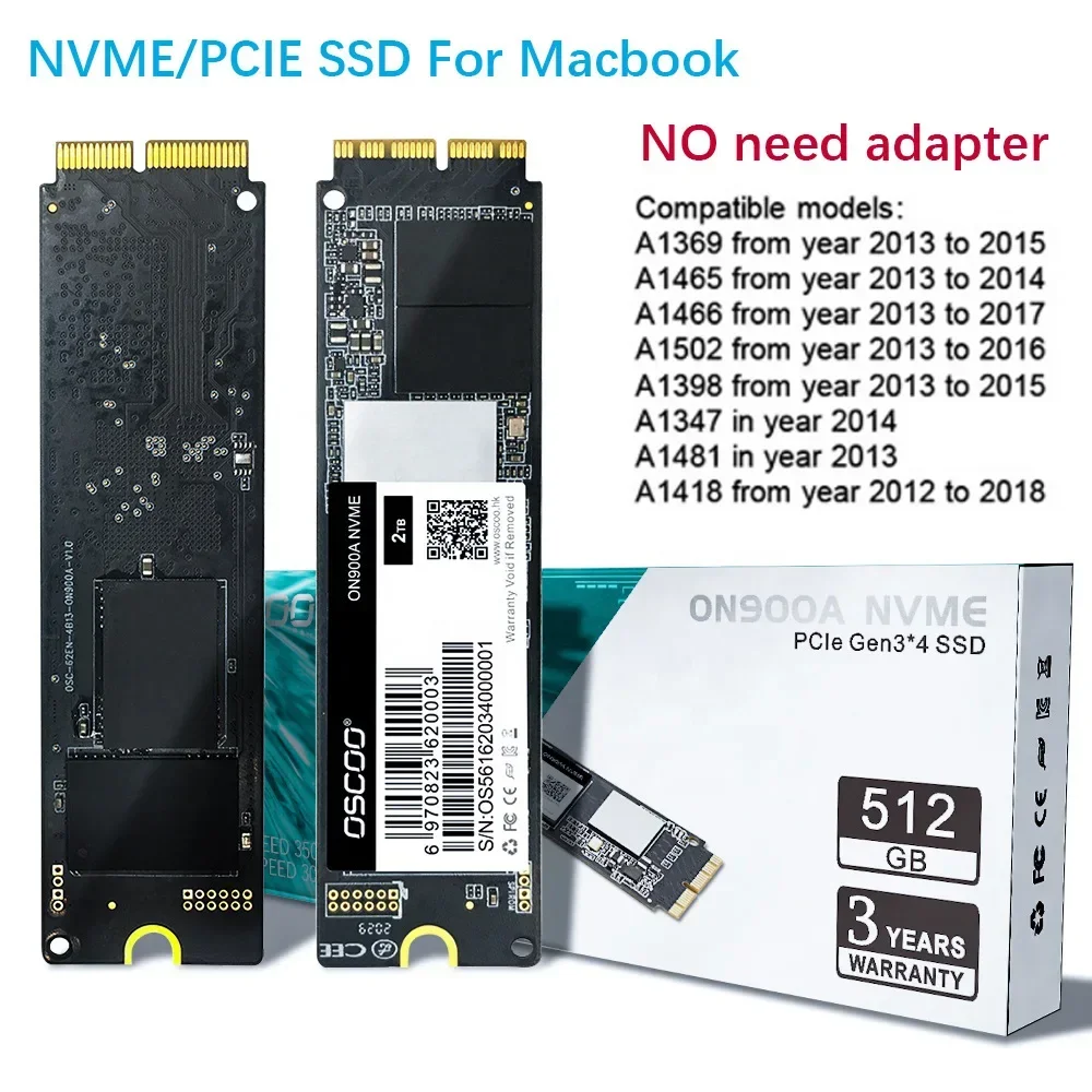 

Жесткий диск OSCOO SSD для Macbook 2011 A1369 A1370 SSD жесткий диск 2010 A1369 A1370 Macbook SSD 256 ГБ 512 ГБ 1 ТБ NVME PCIE SSD