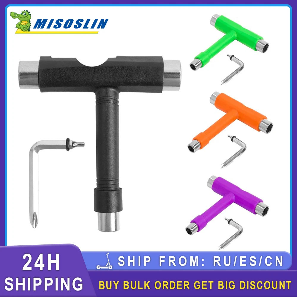 Professional Skateboard Tools T Type Allen Key Black T Shape Wrench Skateboard Longboard Board Roller Skate Wrench Tools