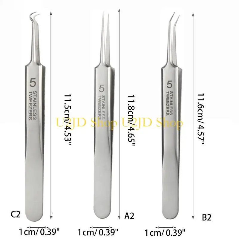 U2jd roestvrijstalen Blackhead Tweezer Ultra-Fine acne-blemish puiste extractor naald voor withead acne op neuswand