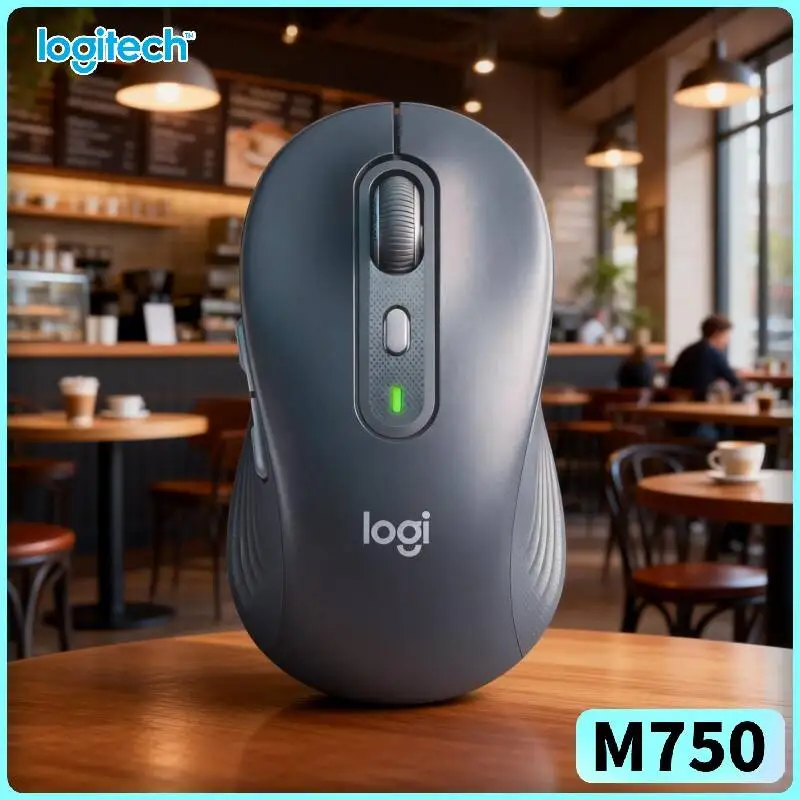 

Офисная мышь M750 — 4000 точек на дюйм, резиновые противоскользящие накладки, переключение между 3 устройствами, готовность к работе в бизнесе