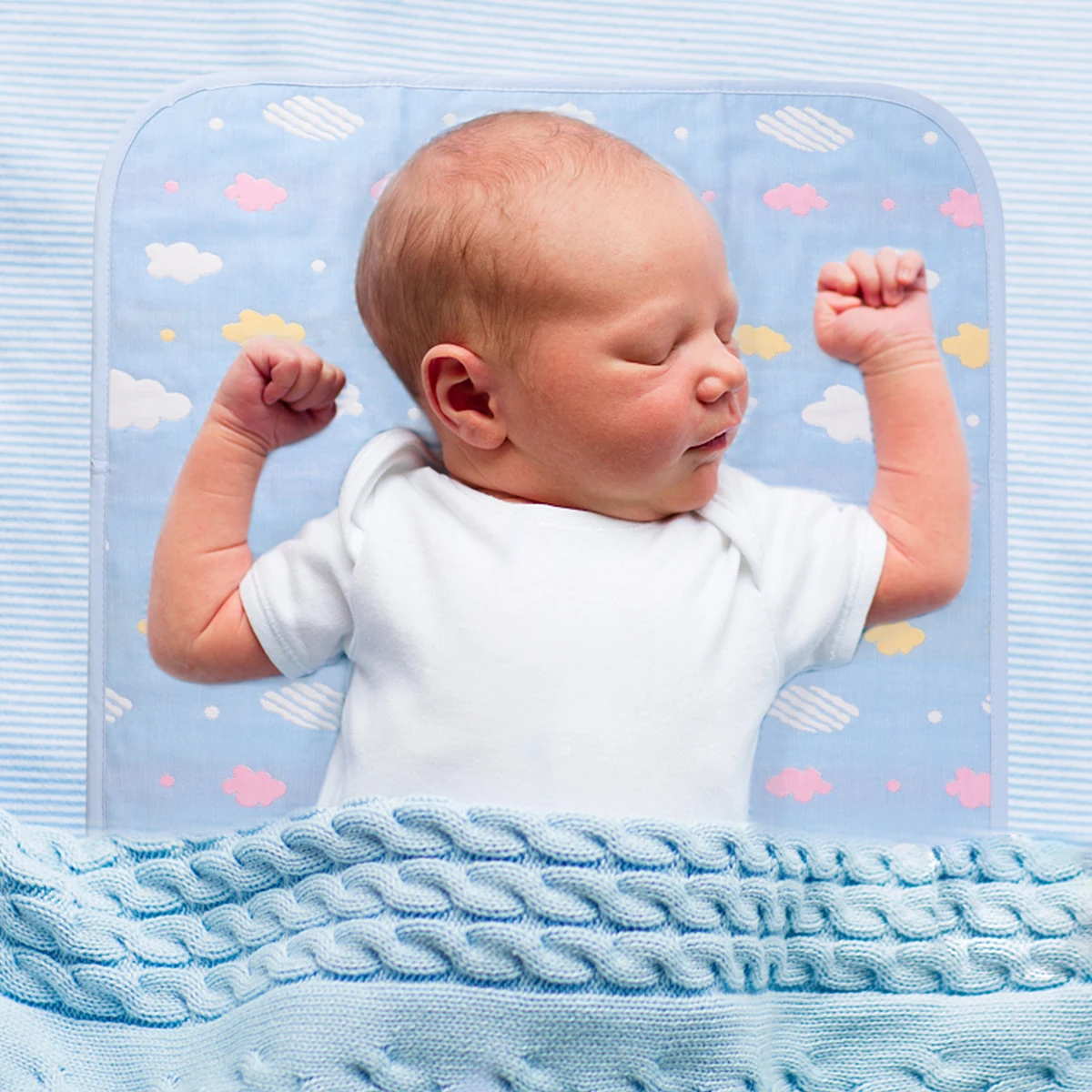

Waterproof Gauze Diaper Pad Baby Bed Mattress Washable Toddler Infant Foldable Mini Crib Mat Replacement Pad Leak Protection