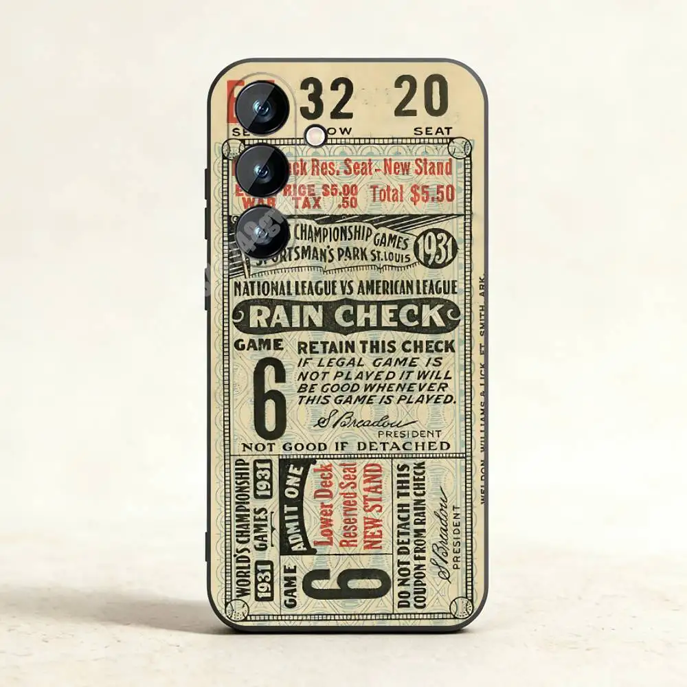 Retro Bus Train Old Ticket Collection Phone Case for Samsung Galaxy A10 11 12 20 21 22 S E A30 31 32 A40 41 42 TPU Cover