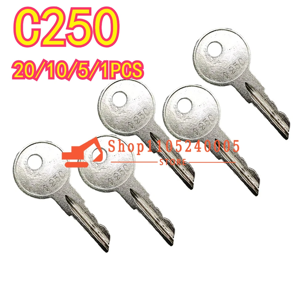 20/10/5/1PCS New C250 Lgnition Keys 170151-001 for Crown Forklift