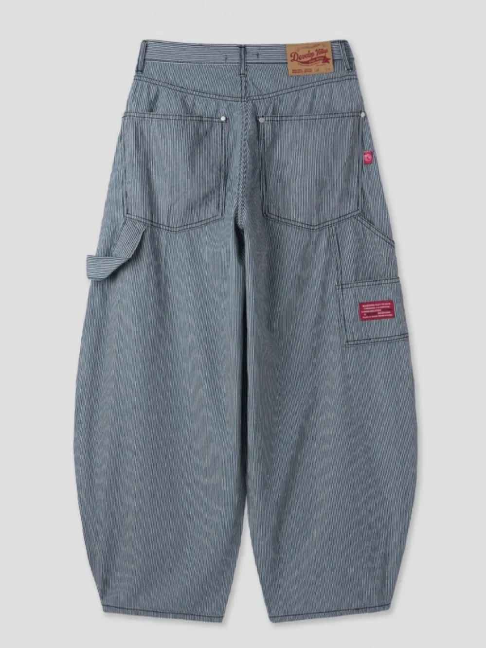 Retro Spodnie damskie z wysokim stanem w paski, proste nogawki, codzienne długie spodnie, małe etykiety, nowe letnie modne spodnie damskie.