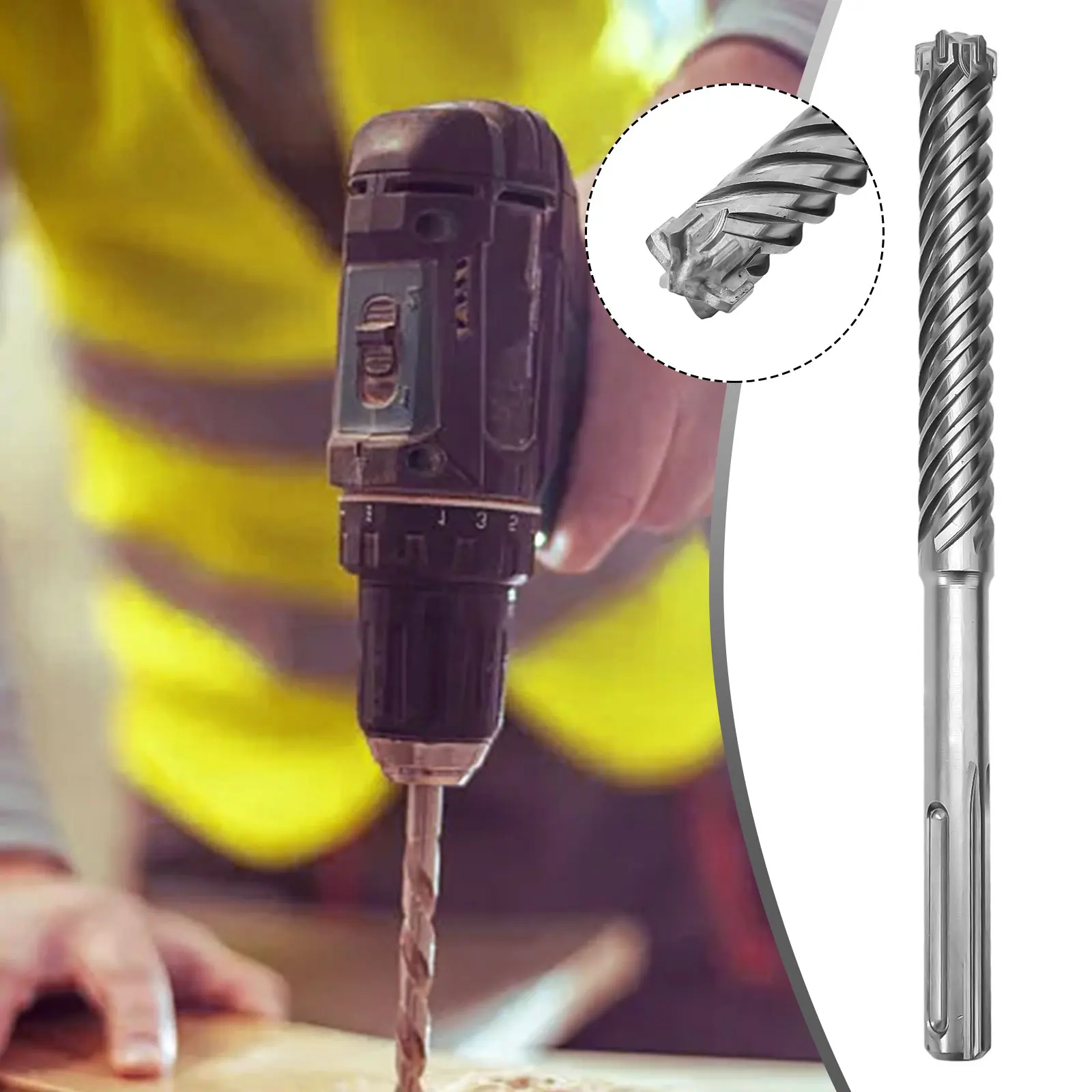 1pcs 280mm SDS-MAX Shank Electric Hammer Impact Drill Bit For Masonry Concrete Rock Stone 18/19/20/22/23/24/25mm 