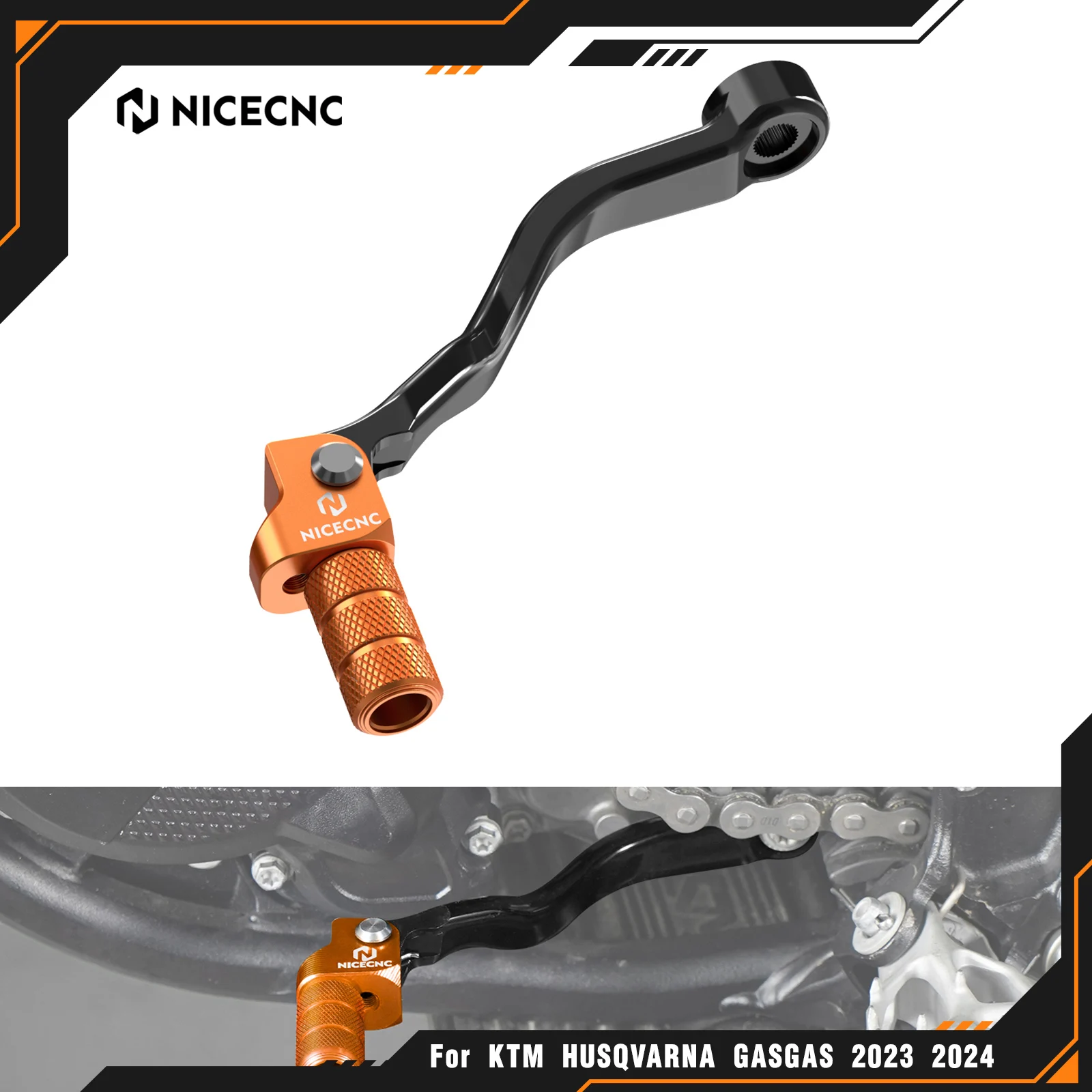 

NICECNC 2024-2025 For KTM EXC 300 SX 125 XC-W 300 XC-W 250 EXC 250 SX250 XC300 XC250 Forged Gear Shift Shifter Lever Folding Tip