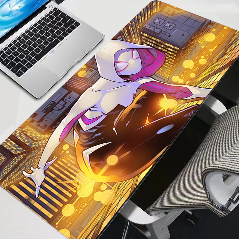 لوحة ماوس Spider-Woman Gwen كمبيوتر محمول مكتبي أكبر XXL سرعة كمبيوتر صغير لوحة مفاتيح مكتبية حصيرة ملحقات ألعاب الكمبيوتر المحمول لوحة ماوس