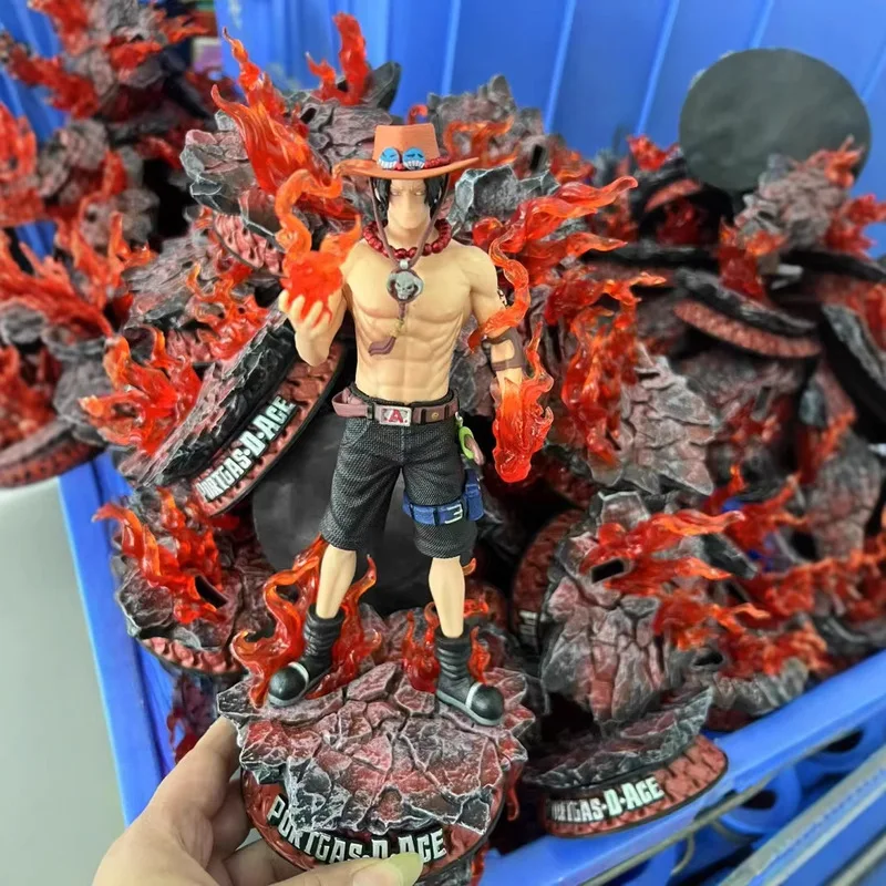 

24.5cm Hot One Piece Figures Standing Ace Anime Figurine Pvc Gk Statues Models Dolls Collections Room Decoration Deskstoys Gifts