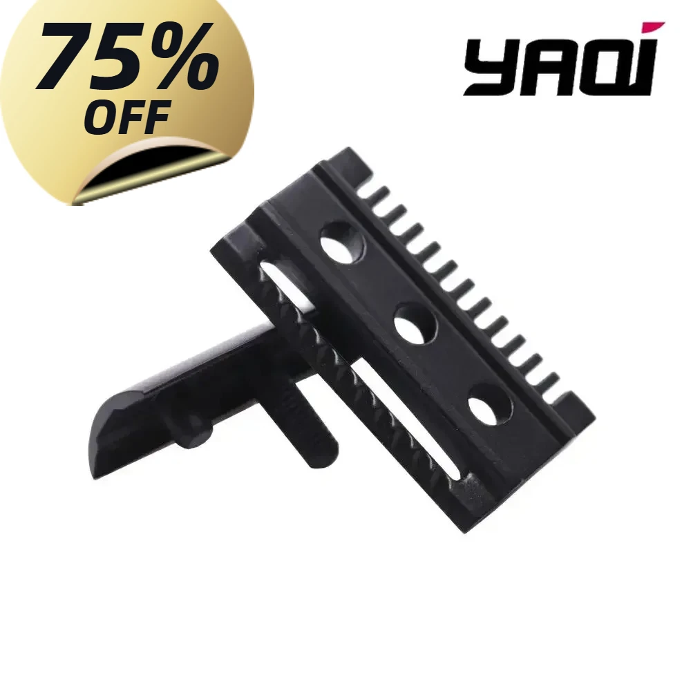 

Бритвенная головка Yaqi "A, двойная расческа, двойной уровень агресси, мужская бритвенная головка с двойным лезвием черного цвета для рождественского подарка