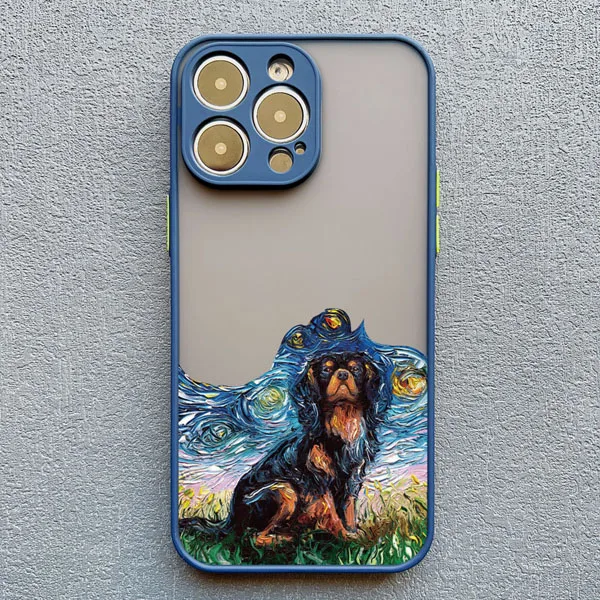 Interessante Ölgemälde-Handyhülle für iPhone 17 16 15 14 Pro Max Plus 13 12 Mini 11 Pro Max XS XR X Plus mit Cartoon-Hundemotiven – Detail 7