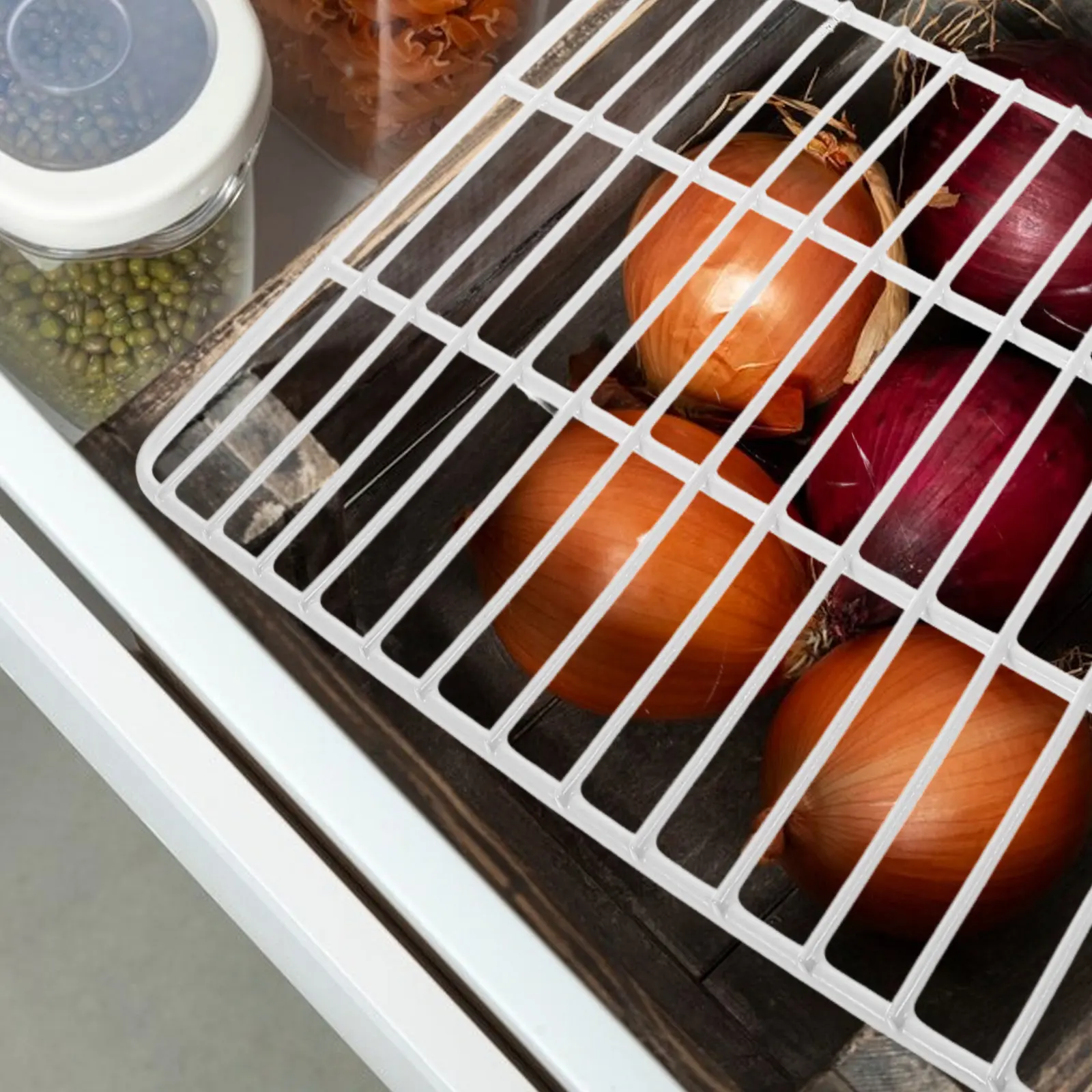 

Органайзер-разделитель для холодильника из сетки, экономящий место, для полок шкафа, адаптируемый