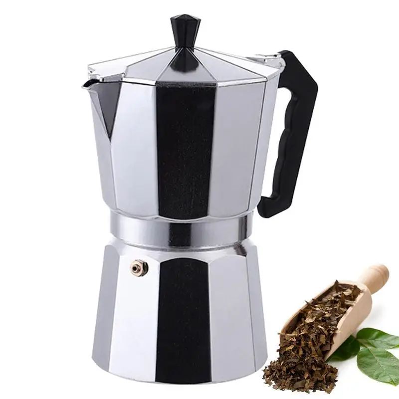 Moka Pot Stovetop Camping Manual Espresso Coffee Maker Coffee Maker Coffee Percolator Aluminum Mocha Brewer Utensils for Cafe