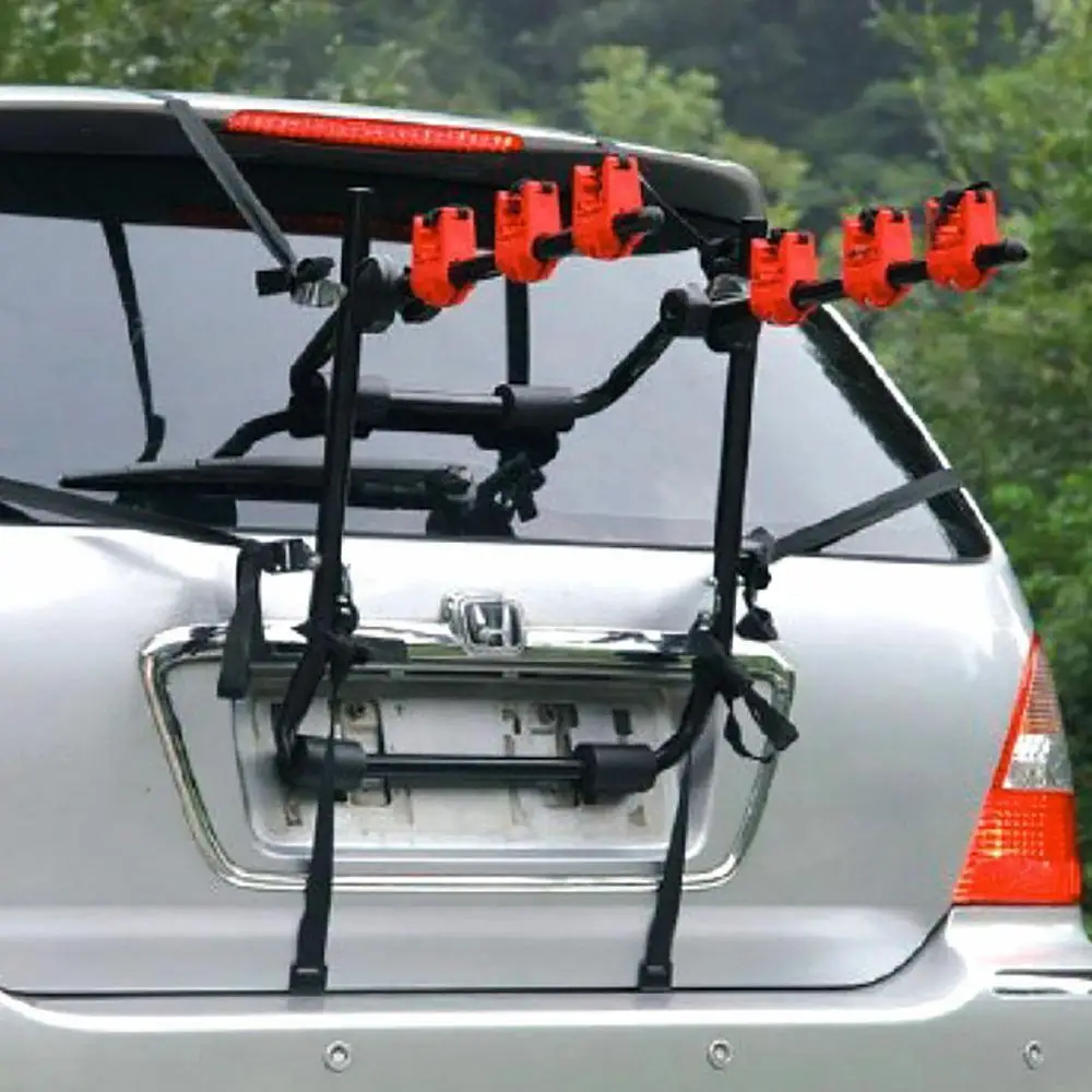 Bike Rack For Car Trunk Mount 3 Bicycle Carrier Sedan Hatchback Minivan SUV US