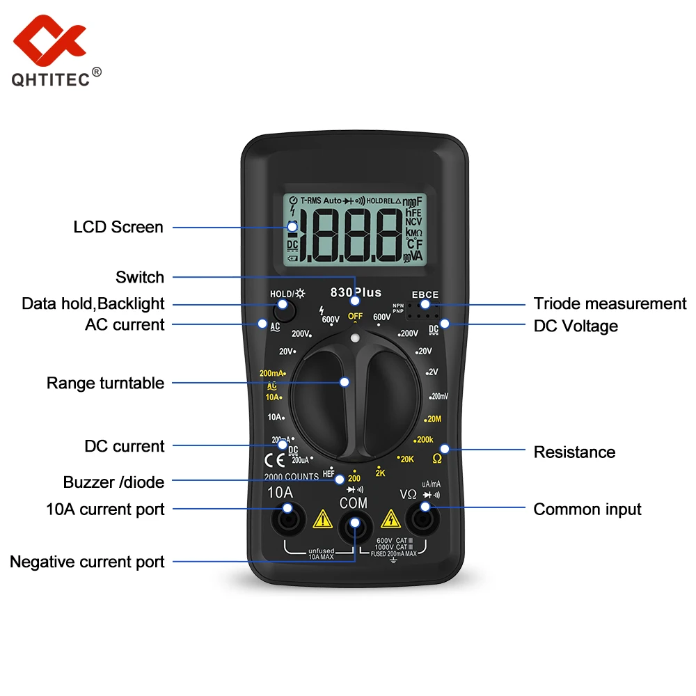 JCD Soldering Iron With Digital Multimeter  Adjustable Temperature 110V/220V Ceramic Heater Soldering Tips Rework Welding Tools
