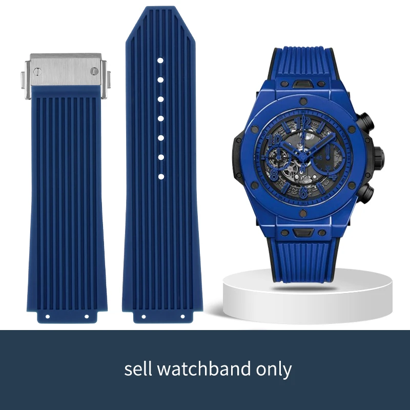 Watchband for hublot watch Strap Waterproof Sweat-Proof Hublot Big Bang High Quality Silicone Watch Strap Men 26mm * 19mm