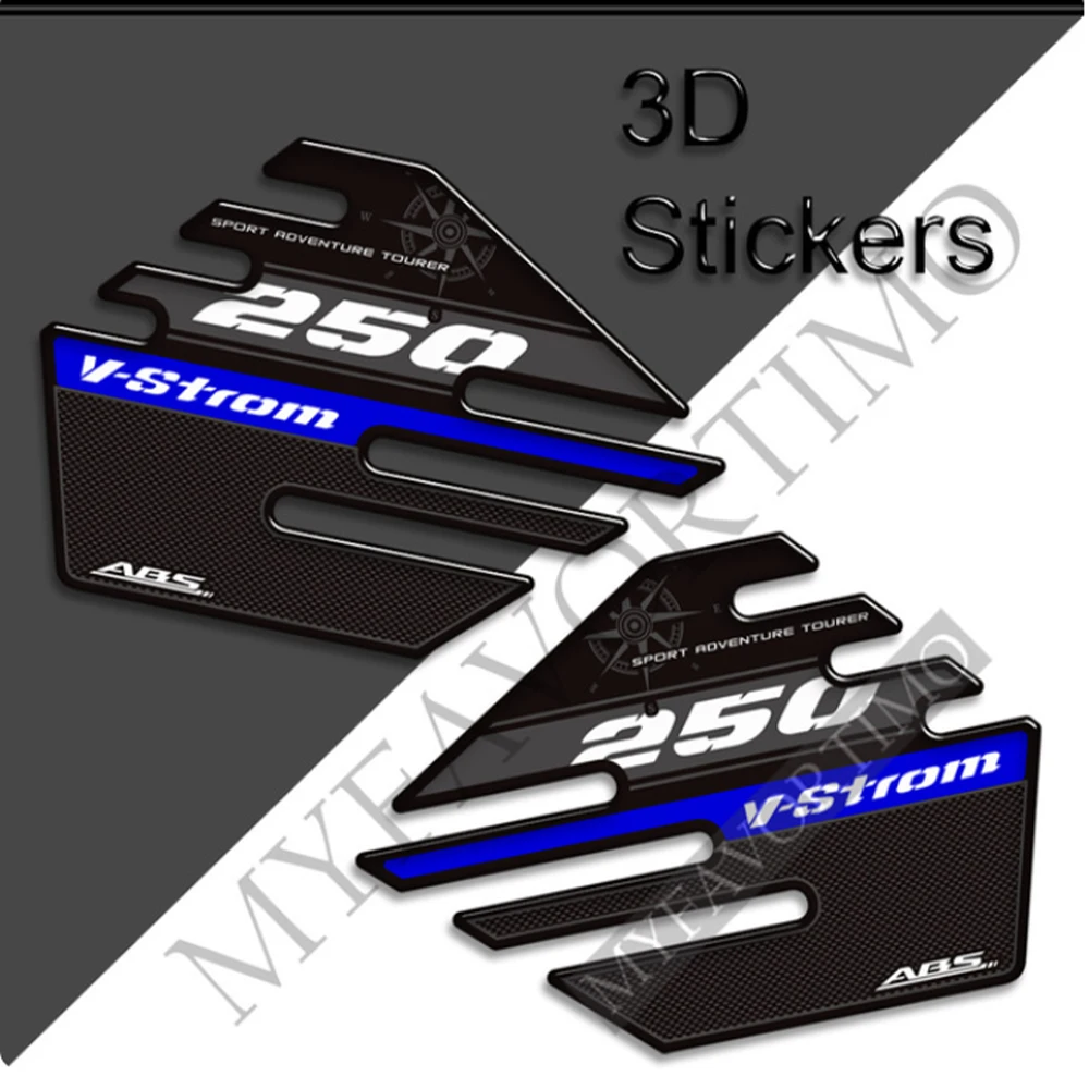 Tank Pad Grips Stickers Decals For Suzuki V-STROM VSTROM V STROM DL 250 SX 250SX Adventure Protection Gas Fuel Oil Kit Knee